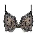 （アモスタイル）AMOSTYLE DeepV ブラジャー(パッドなし) グレースフルフラワー M014(ブラック) F70サイズ