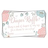 Charming花柄おむつRaffleチケット( 50 Count ) – ベビーシャワーゲーム