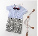 【ママセレクト】（70cm ブルー）現役ママが選んだかわいい　結婚式やお誕生日　特別な日用のロンパース