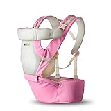 SGFY　0-3歳用　ベビーキャリア　抱っこひも　四季のスタイルと通気のスタイル　多機能　5WAY抱き　 (通気のピンク)