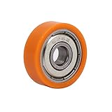 uxcell ベアリングプーリー POMローラーボール コンベヤーホイール 滑り オレンジ 6mmx22mmx7mm