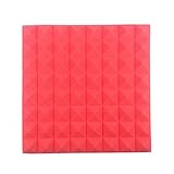 FUT(エフュ ト) 凹凸波型加工レッド加工騒音対策・吸音対策・共鳴現象防止吸音材　部屋/工場/音楽計画に大人気防音材50*50*5cm6枚入れ