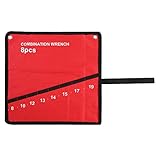 ロールアップツールバッグ、マルチポケットトラベルポーチロールアップツール収納袋スパナプライヤーレンチホルダーキャンバスオーガナイザー(8ポケット)