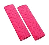 2 PCSベルベットカーシートベルトショルダーパッドシートベルトパッド、 ピンク