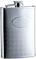 Visol VF2066 Cross Hatch Matte Engraved Stainless Steel 8 oz. Hip Flask
