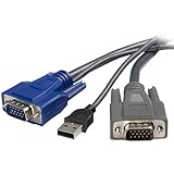 StarTech.com PC切替器専用USB/VGA 極細KVMケーブル 1.8m SVUSBVGA6