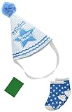 Little Me Baby Boys ' Super Star Birthday Hat and Bootie Set US サイズ: 6-12 months カラー: ブルー