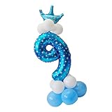 ebtoysホイルバルーン番号バルーンヘリウムMylar Balloons forベビーシャワーパーティーキッズ誕生日装飾 – 数9