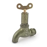 水道の蛇口スクエアキー1/2 PT雄ネジ、1/4インチ×1/4インチ