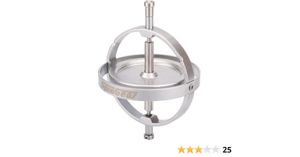 Amazon 科学玩具 ジャイロごま Sgジャイロスコープ シルバー ブリスター無し簡易パッケージ 小 ディスク直径4cm ローラースケート おもちゃ