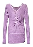 9fashion マタニティトップ LOOLA バックギャザーロングスリーブマタニティトップ サイズL オーキッド