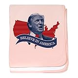 CafePress – Believe In America – ドナルド・トランプ – スーパーソフトベビー毛布、新生児おくるみ ピンク 18427594596832E