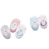 ＮiBao ベビー 幼児用純綿靴下 ソックス スニーカーソックス 10足 セット 滑り止め付き 女の子 床靴下 春夏新型 (S1-3歳) …)