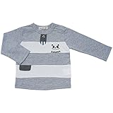 2018年 春物 ZOOMIC ズーミック 天竺 切り替えアップリケ 長袖Ｔシャツ グレー◇90cm