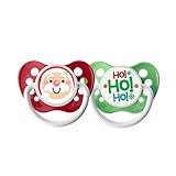 Ulubulu Holiday Pacifier, Christmas Santa Claus and HoHoHo, 6-18 Months by Ulubulu