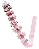 Nice Days（ナイス　ディズ）　ヘアピン 女の子　可愛い蝶結びヘアクリップ　お祝い　結婚式　七五三　プレゼント　8本セット (ピンク)