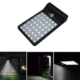 ソーラーパワード42 LED防水ライトコントロール＆屋外ガーデンのPIRセンサーウォールランプ