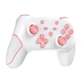 Switch コントローラー ワイヤレス 自動連射 Bluetooth接続 耐久ボタン 4階段振動調整可能 Switch/有機ELモデル/LITEに対応 日本語取扱説明書(Pink)