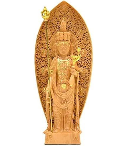 Amazon｜海宇工芸(kaiu art) 木彫り仏像 小仏-向源寺形【十一面観音