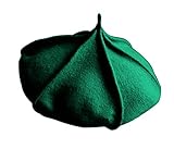 Plus Nao(プラスナオ) 子供用 大人用 ベレー帽 とんがりベレー帽 ベレーキャップ シンプル 無地 ウール 秋冬 男女兼用 マニッシュ キッズ 子供用 グリーン