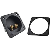 HAHIYO Square Speaker Box Terminal Cup Withstand Higher Sound Pressure Less Resonance Connect Securely Binding Post Connector
