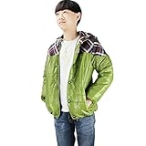 （Baoxinjp）ボーイズ　ダウンジャケット　キッズ　小学生　中学生　男の子　男児　ダウンコート　子供　カッコイイ　カジュアル　防寒コート　グリン　140CM