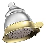 Moen 3838CP Four-Function Shower Head, Chrome and Polished Brass [並行輸入品]