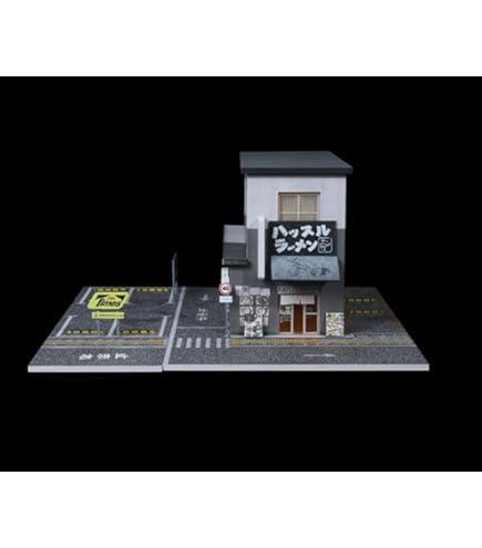 新発売MoreArt 1/64 ジオラマ LED照明 ラーメン屋 駐車場付き