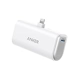 Anker Nano Power Bank (12W, Built-In Lightning Connector) (モバイルバッテリー 5000mAh 小型コンパクト)【MFi認証済/PowerIQ搭載/ライトニング端子一体型】 iPhone 14