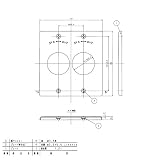 アメリカン電機 新金プレート40.5 引掛形埋込コンセント 2ヶ用 1161-1A