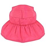 Demiawaking 子供サンバイザー　可愛い　防水防晒大檐帽　折りたたみ式　綿＋ポリエステル　50－52cm可調節 (バラレッド)