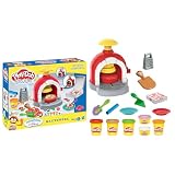 ハズブロ(Hasbro)プレイドー、キッチンクリエーション、ピザオーブンプレイセット、おままごと、ごっこ遊び、子供向け、3才以上、ねんど、アクセサリー8個付、知育玩具 F4373 正規品