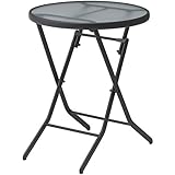 タカショー イーズガラステーブル ブラック 約W60×D60×H70cm