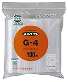 ５袋組／ユニパックＧ-４（１００枚入）（0.04X幅140Xﾁｬｯｸ下200mm）