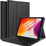 iPad 10.2 第7/8/9世代 レザーケースキーボードタッチパッド付き モデル番号 A2200 A2198 A2197 A2270 A2428 A2429 A2430など対応 リモートワーク最適 在宅勤務 (ブラック, タッチパッドキーボード/ブラック)