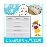大容量 収納ローチェスト/タンス収納家具 幅120cm 5段 （カラー：パステルピンク） 【日本製/完成品】【代引不可】 特配【TS1915】 top1-ds-1611800-ak [簡易パッケージ品]