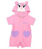 ANAP KIDS キャラクターパイル着ぐるみロンパース ピンク 60