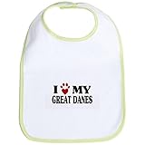 CafePress I love My Great Dane Bib - Standard Kiwi by CafePress