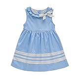 Cutelove 子供ドレス ガールズ 女の子 綿 可愛い 夏 キッズ ベストドレス ノースリーブ おしゃれ 素敵 蝶結び ワンピース プリンセスドレス ブルー