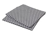 Bacati Mix and Match Pin Dots Crib Fitted Sheet, Grey, 2 Count by Bacati