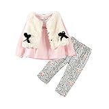 Mud Kingdomベビー　女の子　長袖ｔシャツ　ベスト　ロング丈　パンツ　小柄　3点　セットアップ　子供服　春秋　ピンク　トップス　24M