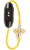 Yellow Jacket 2816 12/3 SJTW In-Line GFCI with 3-Outlet Lighted Power Block, 2-Feet, Yellow [並行輸入品]