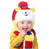 5色　男女 2点セット（帽子＋マフラー）　かわいい　白熊 ベビー 帽子　女の子　春/秋/冬 防風・防寒・保温　ベビー　ニット帽 男の子　ベビー　ハット/帽子/キャップ/ハット　子供用/幼児/キッズ/新