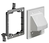 Arlington LVCE2-1 Low Voltage Mounting Bracket with Cable Wall Plate, 2-Gang, 1-Pack [並行輸入品]