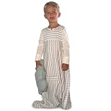 夜泣き対策,足が閉じてある寝袋式のメリノウール スリーパー冬用厚手用（2～4歳幼児用、サンドシェル色）