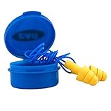 Hommy スイミング耳栓　水泳耳栓　フレキシブル　紛失防止のコード付き耳せん 柔軟　シリコーン　ストリング　ブルー　イエロー