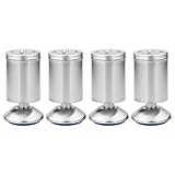 【4個セット】キャビネット脚 家具用脚 調節脚 家具用 ソファ用 調節可能 ステンレス製 金属足 丈夫 さびにくい サイズ選択可(50*100MM)