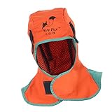 Baoblaze 溶接面　保護具　全2色選択　安全　頭巾　溶接ネック　ヘルメット用　溶接頭巾　溶接ヘッドカバー　難燃性　洗濯可能　保護フード　 - オレンジ