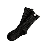 Plus Nao(プラスナオ) 子供用 靴下 ソックス クルーソックス シンプル 無地 バイカラー コットン 女の子 男の子 ベビー キッズ 下着 くつ下 4-6歳 ブラック