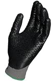 MAPA Ultrane 562 Nitrile Medium Duty Glove, Work, 9-1/2 Length, Size 10, Black (Bag of 10 Pairs) by 